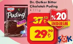 DR. OETKER BİTTER ÇİKOLATALI PUDİNG 111 G fiyat ve kampanya bilgisi